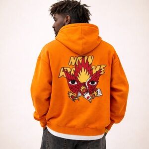 Atelier New Regime x Ricardo Cavolo Embroidered Graphic Hoodie Oversized L